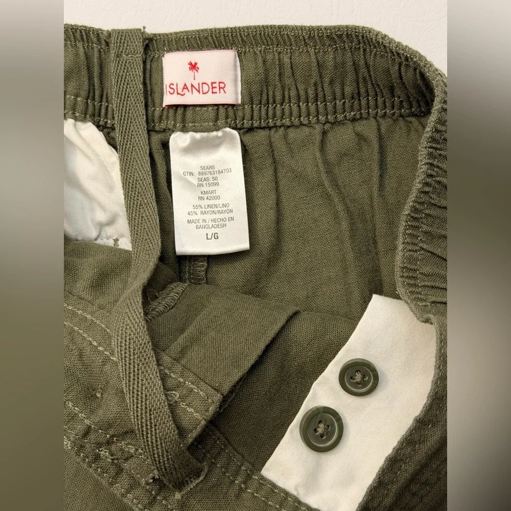 Islander Sage Green Casual Trousers Size Large‎